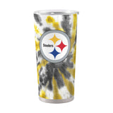 Pittsburgh Steelers 20oz Tie Dye Stainless Tumbler - Logo Brands - Flyclothing LLC