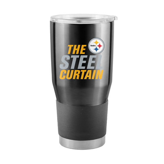 Pittsburgh Steelers Slogan 30oz Stainless Tumbler - Logo Brands - Flyclothing LLC