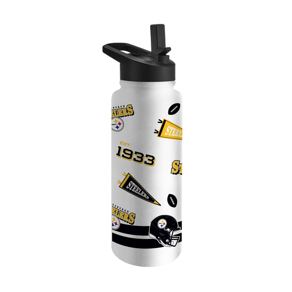 Pittsburgh Steelers 34oz TJX Native Quencher Bottle - Logo Brands - Flyclothing LLC