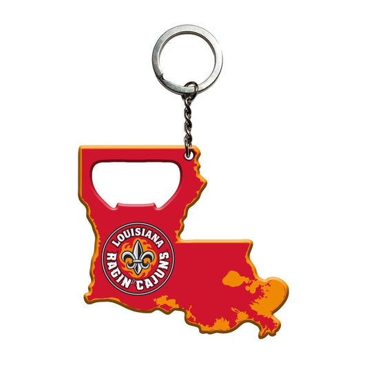 Louisiana-Lafayette Ragin' Cajuns Keychain Bottle Opener - Louisiana-Lafayette
