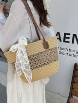 Woven Straw Shoulder Bag - Trendsi - Flyclothing LLC