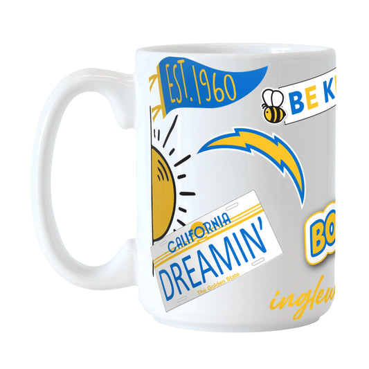 LA Chargers 15oz Native Sublimated Mug - Logo Brands - Flyclothing LLC