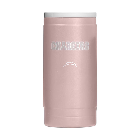 LA Chargers Stencil Powder Coat Slim Can Coolie - Logo Brands - Flyclothing LLC