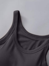 Round Neck Tank with Bra - Trendsi - Flyclothing LLC