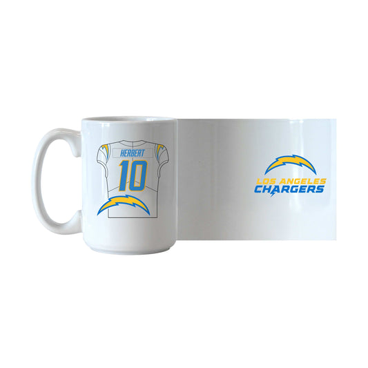LA Chargers Justin Herbert Jersey 15oz Sublimated Mug - Logo Brands - Flyclothing LLC