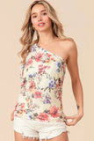 BiBi Floral Printed Jersey Knit Ruffle Sleeve Top - Trendsi