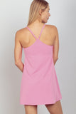VERY J Sleeveless Active Tennis Dress with Unitard Liner Trendsi