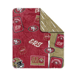San Francisco 49ers Dream Weave Throw 50x60 - Logo Brands - Flyclothing LLC