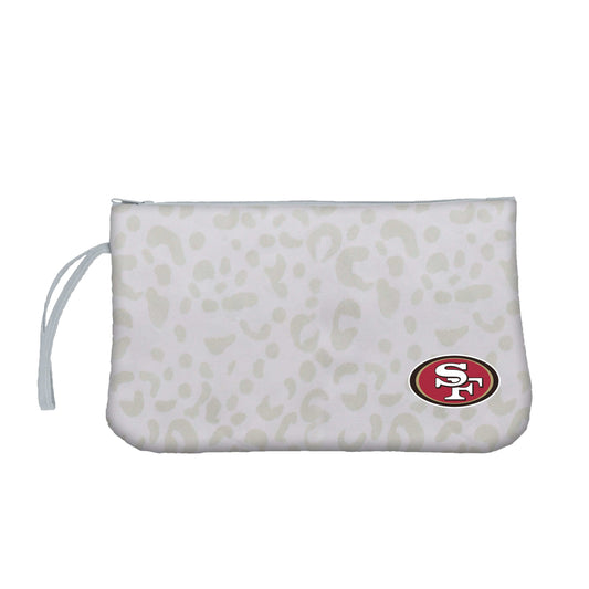 San Francisco 49ers Leopard Print Wristlet - Logo Brands - Flyclothing LLC