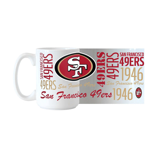 San Francisco 49ers 15oz Spirit Sublimated Mug - Logo Brands - Flyclothing LLC