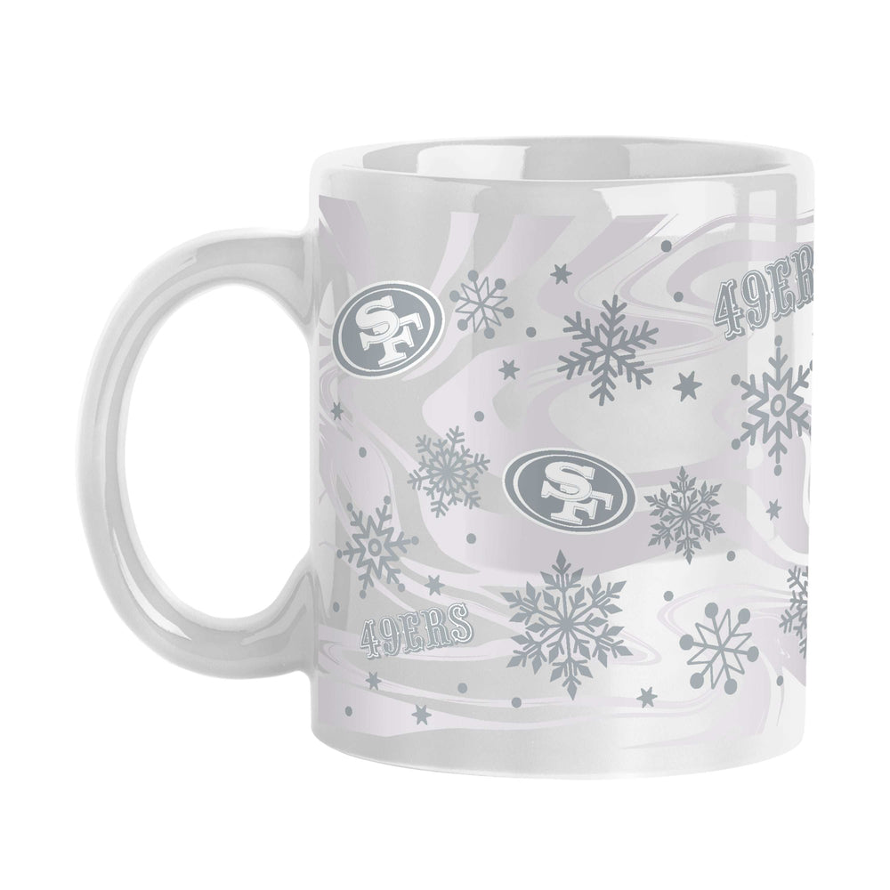 San Francisco 49ers 15oz Snow Flurries Sublimated Mug - Logo Brands - Flyclothing LLC