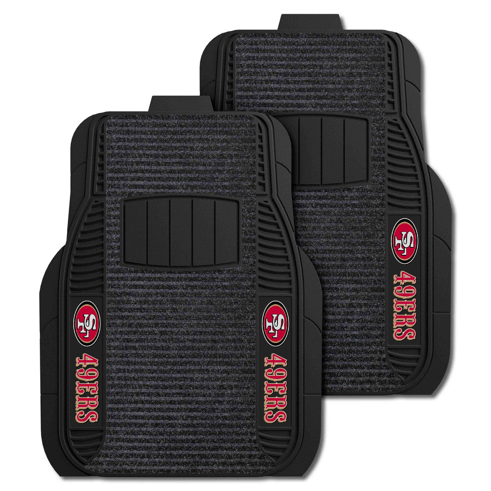 NFL - San Francisco 49ers 2-pc Deluxe Car Mat Set - Logo Brands - Flyclothing LLC