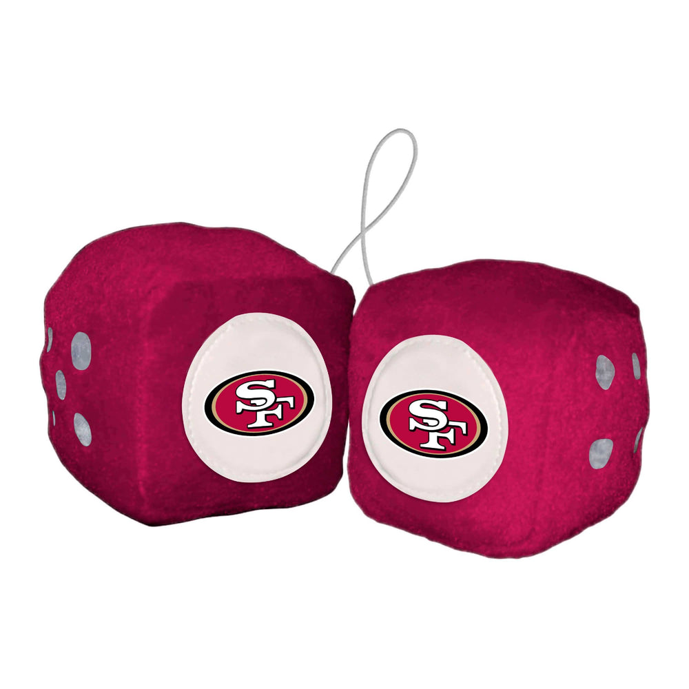 NFL - San Francisco 49ers Fuzzy Dice - Logo Brands - Flyclothing LLC