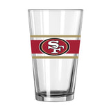San Francisco 49ers 16oz Stripe Pint Glass