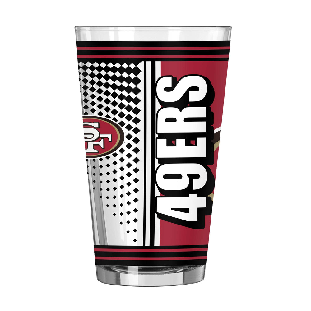 San Francisco 49ers 16oz Hero Pint Glass - Logo Brands - Flyclothing LLC