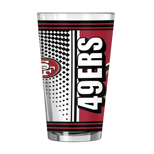 San Francisco 49ers 16oz Hero Pint Glass - Logo Brands - Flyclothing LLC