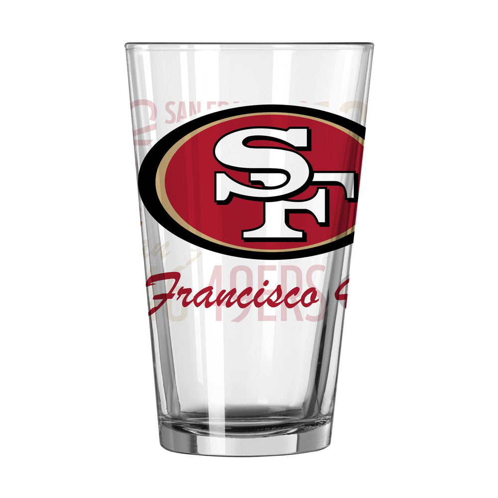 San Francisco 49ers 16oz Spirit Pint Glass - Logo Brands - Flyclothing LLC