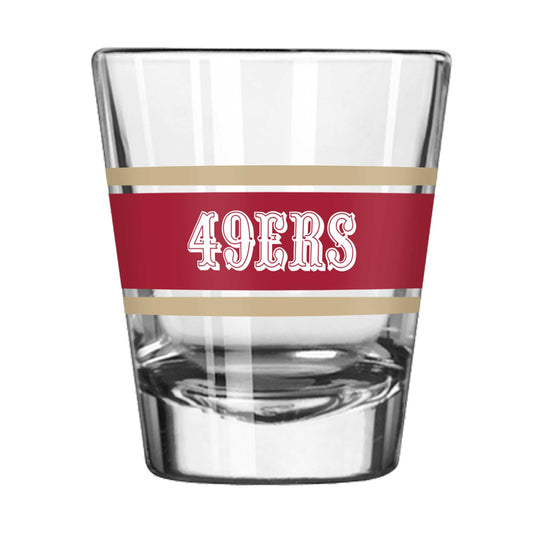 San Francisco 49ers 2oz Stripe Shot Glass - Logo Brands - Flyclothing LLC