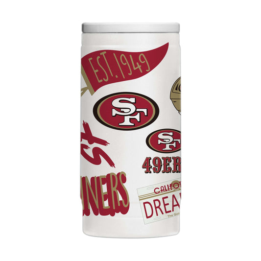 San Francisco 49ers 12oz Native Powdercoat SlimCan Coolie - Logo Brands - Flyclothing LLC