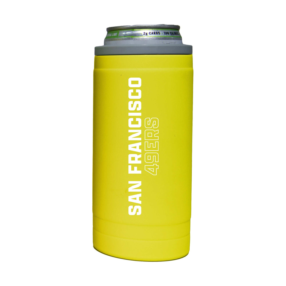 San Francisco 49ers 12oz Cru Stacked Soft Touch Slim Coolie - Logo Brands - Flyclothing LLC