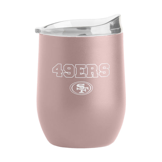 San Francisco 49ers 16oz Stencil Powder Coat Curved Beverage - Logo Brands - Flyclothing LLC