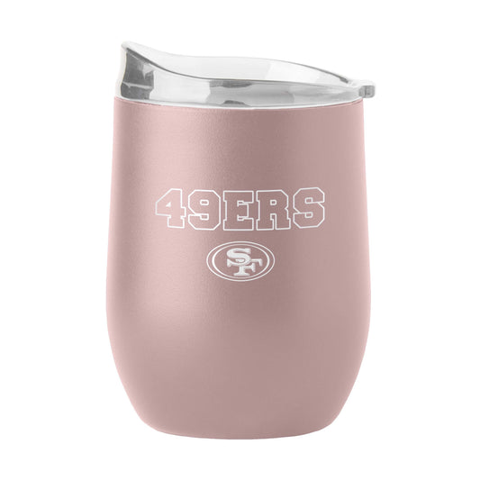 San Francisco 49ers 16oz Stencil Powder Coat Curved Beverage - Logo Brands - Flyclothing LLC