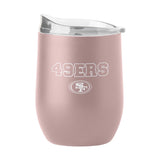 San Francisco 49ers 16oz Stencil Powder Coat Curved Beverage - Logo Brands - Flyclothing LLC