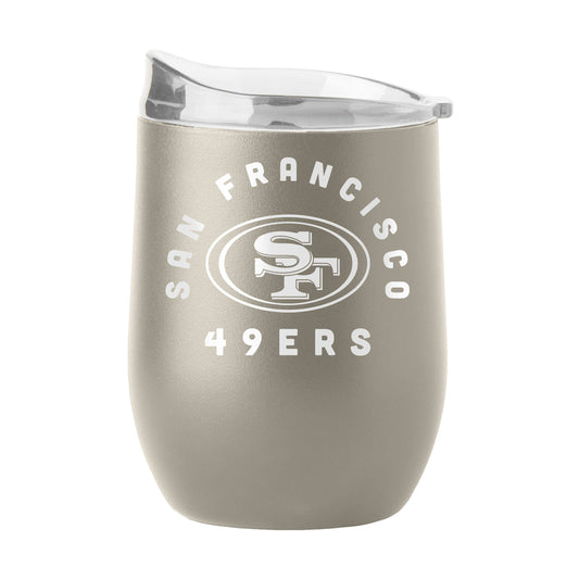 San Francisco 49ers 16oz Archway Powder Coat Curved Bev - Logo Brands - Flyclothing LLC