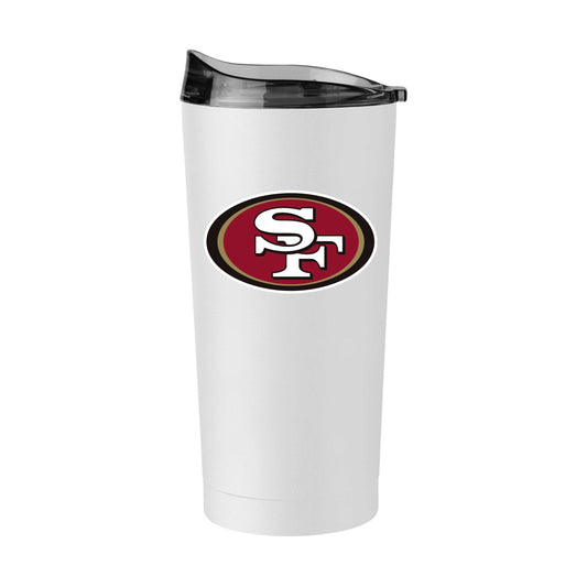 San Francisco 49ers 20oz Swagger White Powder Coat Tumbler - Logo Brands - Flyclothing LLC