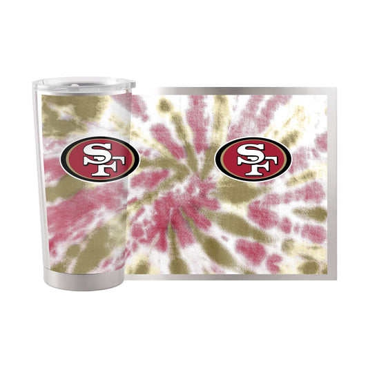 San Francisco 49ers 20oz Tie Dye Stainless Steel Tumbler - Logo Brands - Flyclothing LLC