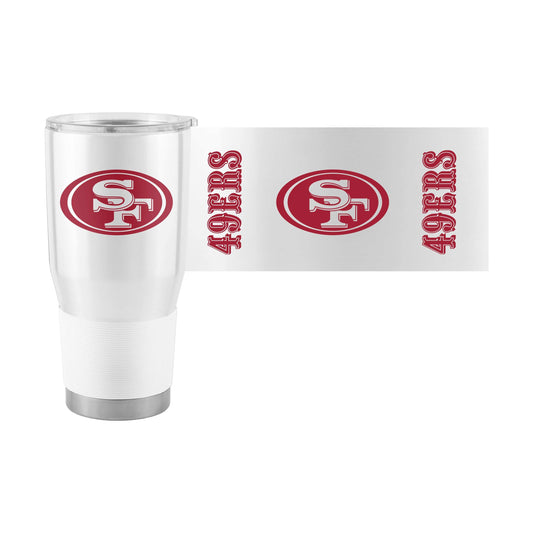 San Francisco 49ers White 30oz Gameday Stainless Steel Tumbler - Logo Brands - Flyclothing LLC