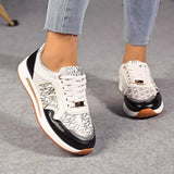 Lace Up Round Toe Sneakers - Trendsi - Flyclothing LLC