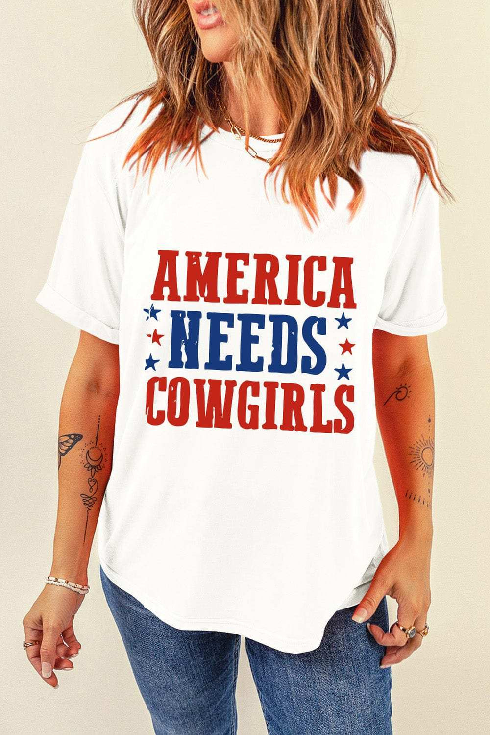Letter Graphic Round Neck Short Sleeve T-Shirt - Trendsi - Flyclothing LLC