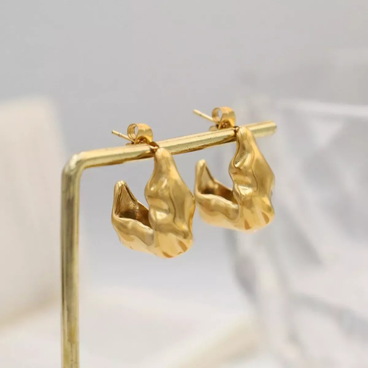 18K Gold-Plated Stud Earrings - Trendsi - Flyclothing LLC