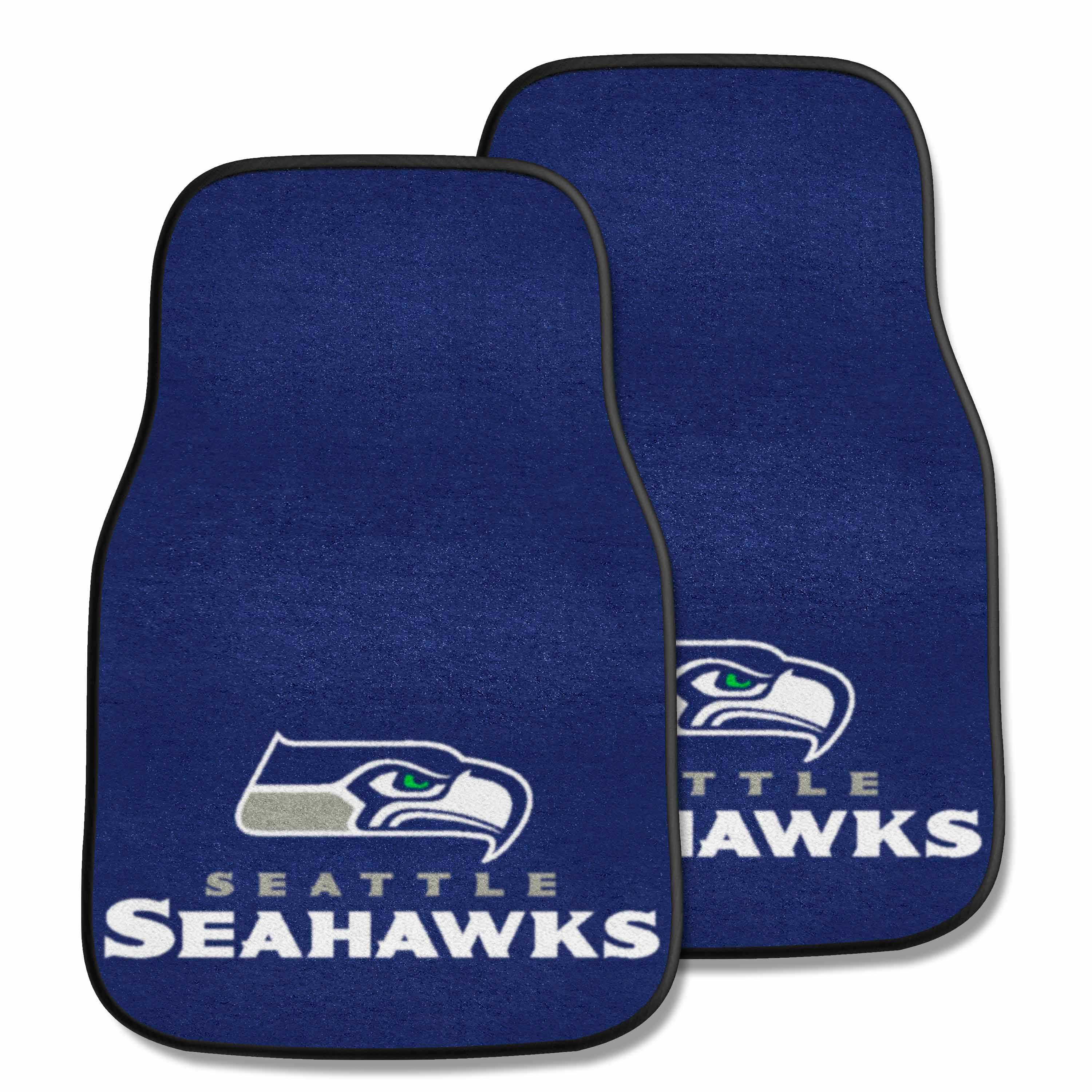 NFL - Seattle Seahawks 2-pc Carpet Car Mat Set - Logo Brands - Flyclothing LLC