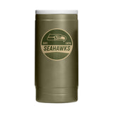Seattle Seahawks  Badge Powder Coat Slim Can Coolie