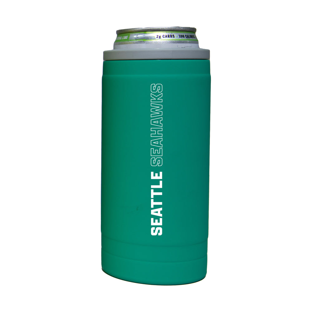 Seattle Seahawks 12oz Optic Stacked Soft Touch Slim Coolie