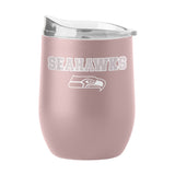 Seattle Seahawks 16oz Stencil Powder Coat Curved Beverage