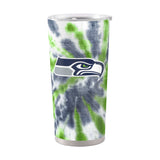 Seattle Seahawks 20oz Tie Dye Stainless Steel Tumbler - Logo Brands - Flyclothing LLC