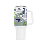 Seattle Seahawks 40oz Native Powder Coat Tumbler - Logo Brands - Flyclothing LLC