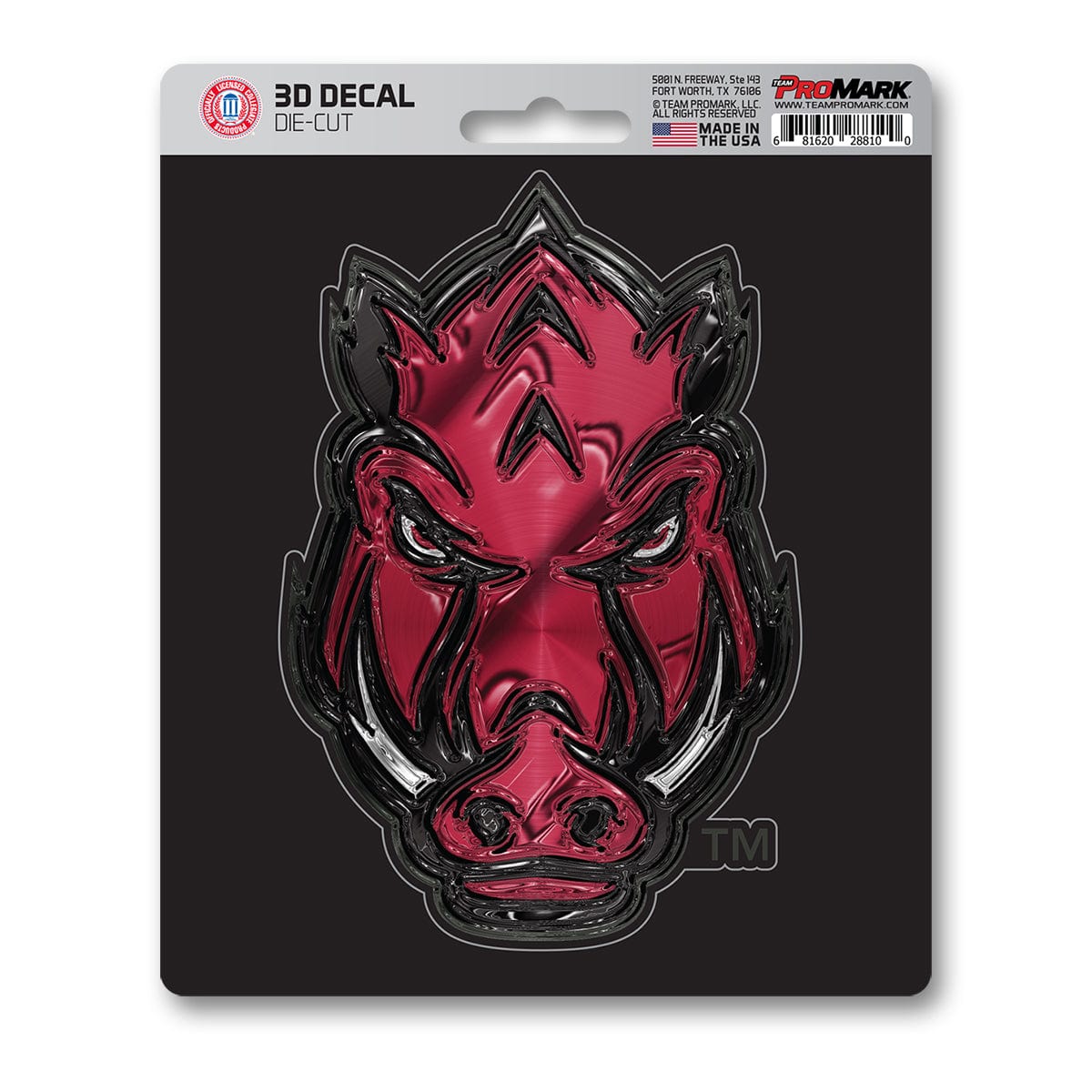 Arkansas Razorbacks 3D Decal Sticker - Arkansas