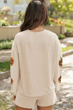 Sequin Pumpkin Round Neck Top and Shorts Set - Trendsi - Flyclothing LLC