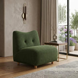 31" Green and Natural Fabric Side Chair - Homeroots - Flyclothing LLC