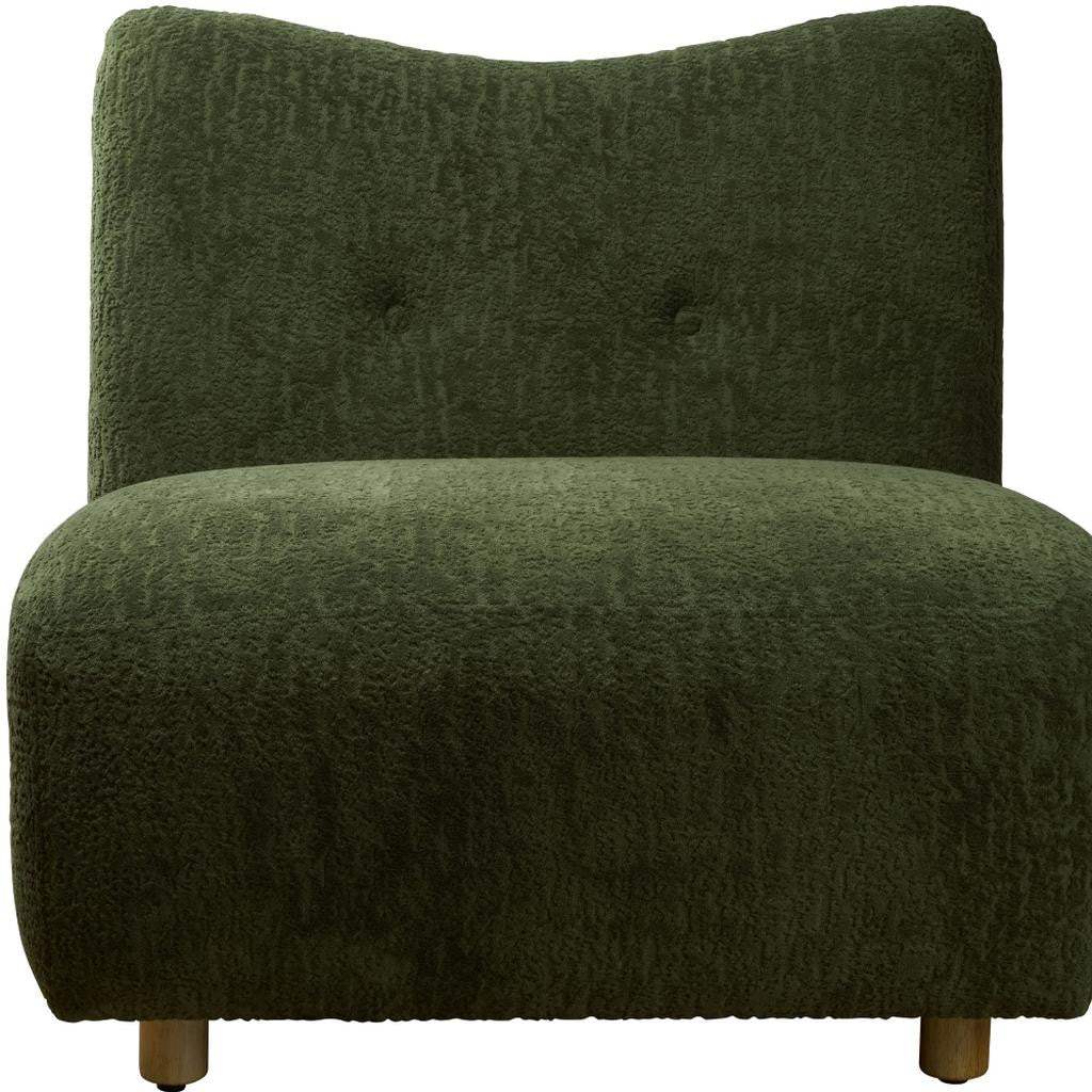 31" Green and Natural Fabric Side Chair - Homeroots - Flyclothing LLC