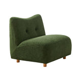 31" Green and Natural Fabric Side Chair - Homeroots - Flyclothing LLC