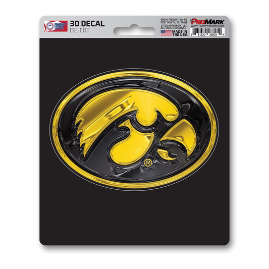 Iowa Hawkeyes 3D Decal Sticker - Iowa