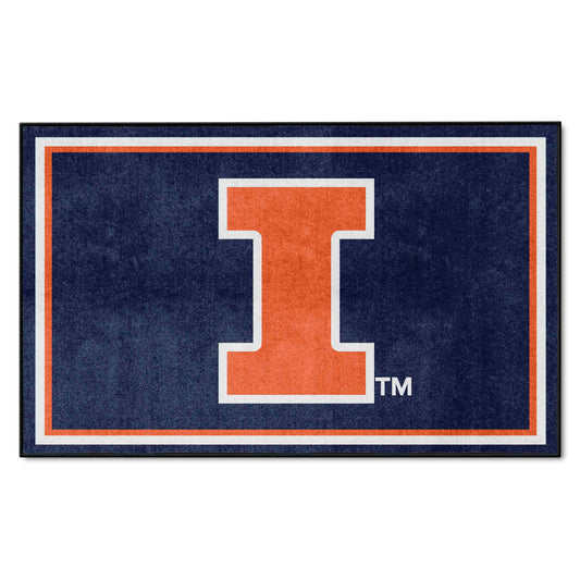 Illinois Illini 4ft. x 6ft. Plush Area Rug - Illinois