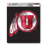 Utah Utes 3D Decal Sticker - Utah