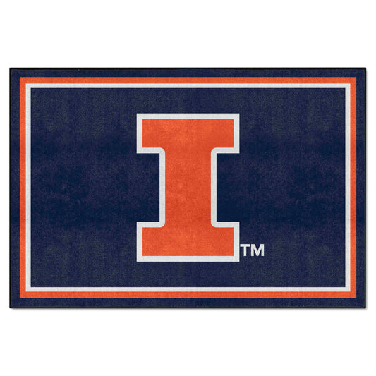 Illinois Illini 5ft. x 8 ft. Plush Area Rug - Illinois