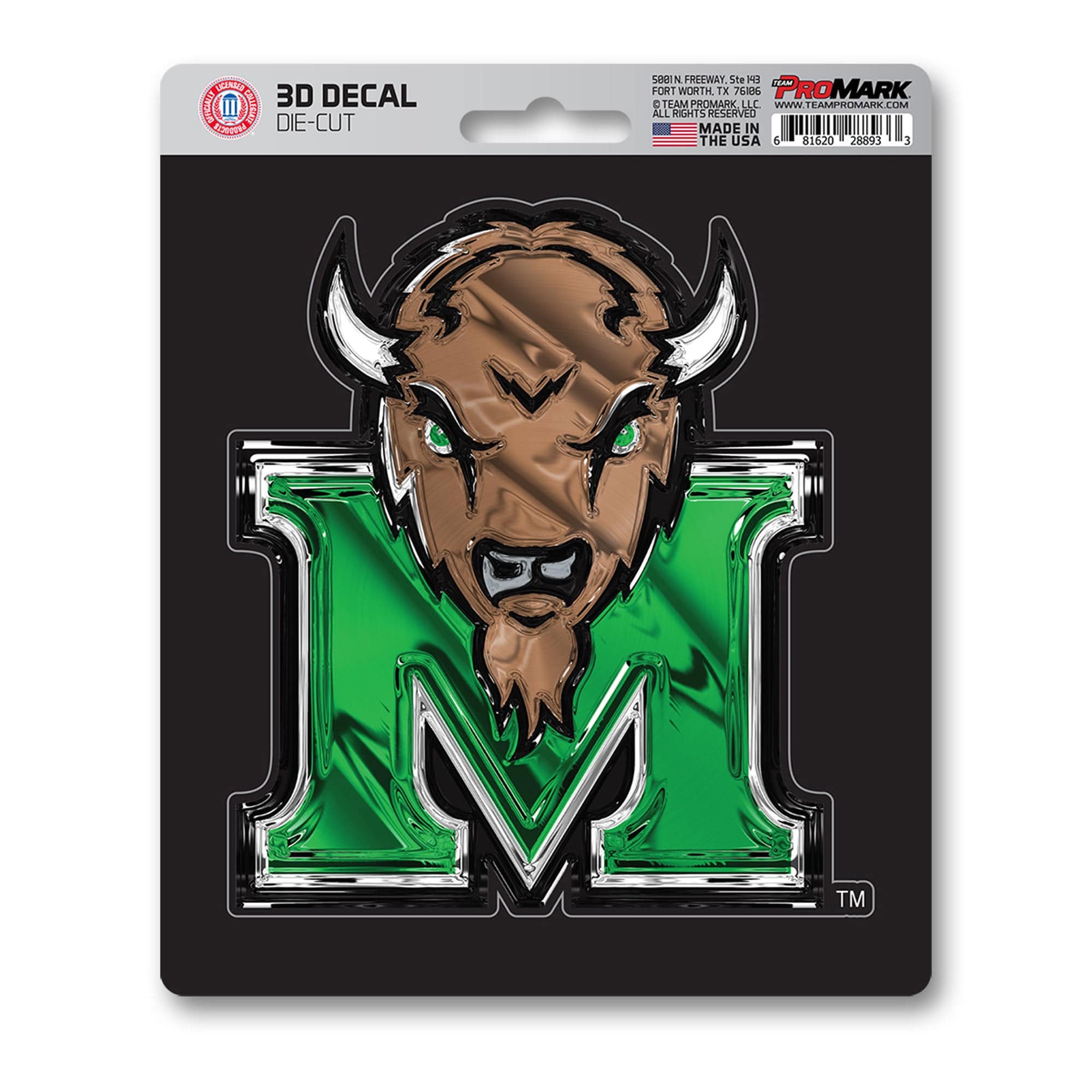 Marshall Thundering Herd 3D Decal Sticker - Marshall